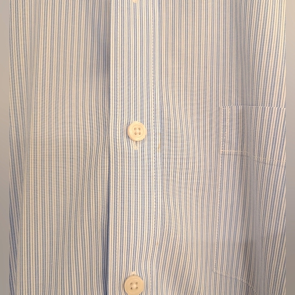 J. Crew mens dress shirt, blue stripe, medium - Picture 2 of 4
